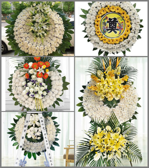 山东济宁任城区唐口街道单庙村花圈速递